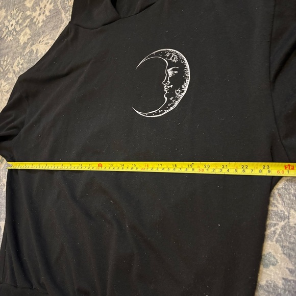 Gothic Celestial Sun Moon Print Full Zipper Drawstring Hoodie - Picture 11 of 11